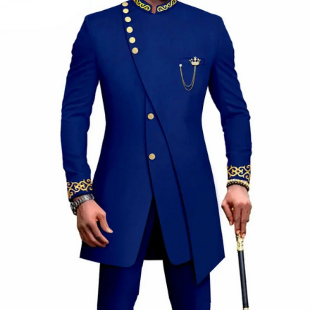 New Casual Men's Suit Slim Two-piece Set Costume Homme Suits for Costume Homme Pour Mariage Terno Masculino Completo