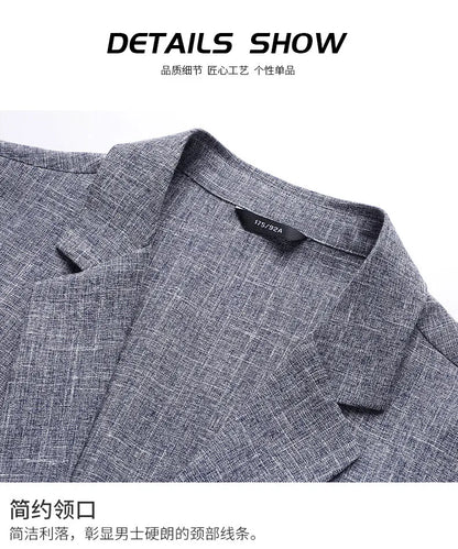 Blazer Summer Men's Fashion Gentleman Korean Version Trendy Performance Banquet Host Casual Ice Silk Sun-protective Clothing