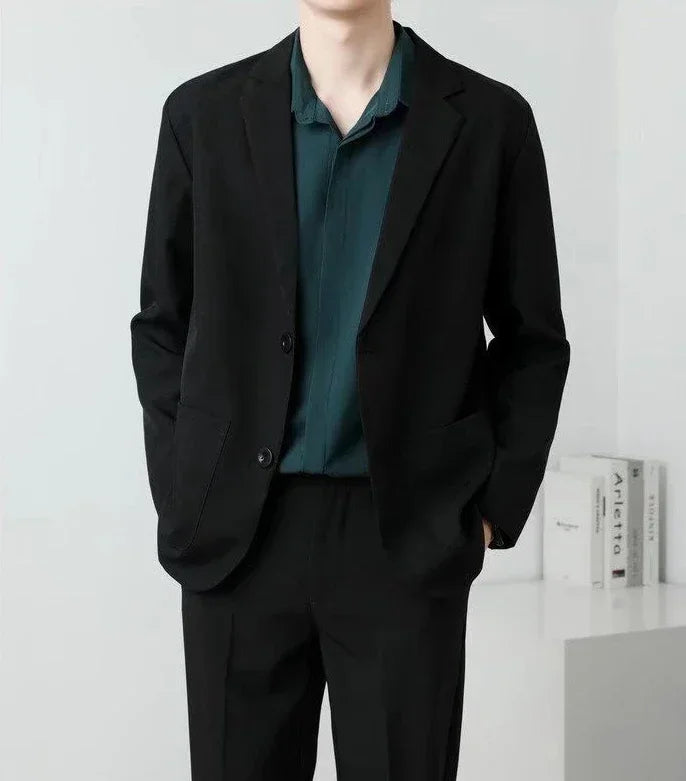Men's Oversized Blazer Smart Casual Single Breasted Jacket for Business and Daily Wear