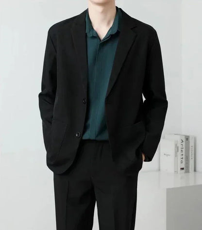 Men's Oversized Blazer Smart Casual Single Breasted Jacket for Business and Daily Wear