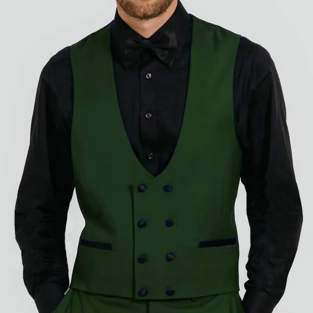 Men's Formal Vest Double-Breasted Waistcoat for Weddings & Events