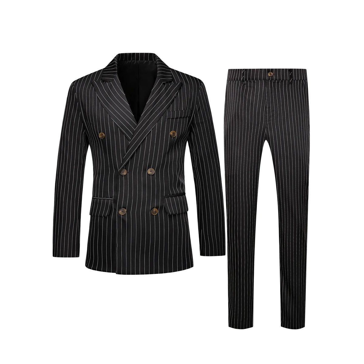 Male Formal Striped Business Suit Spring Autumn Work Office Suit Jacket Pants Wedding Dinner Party Evening Banquet Costume