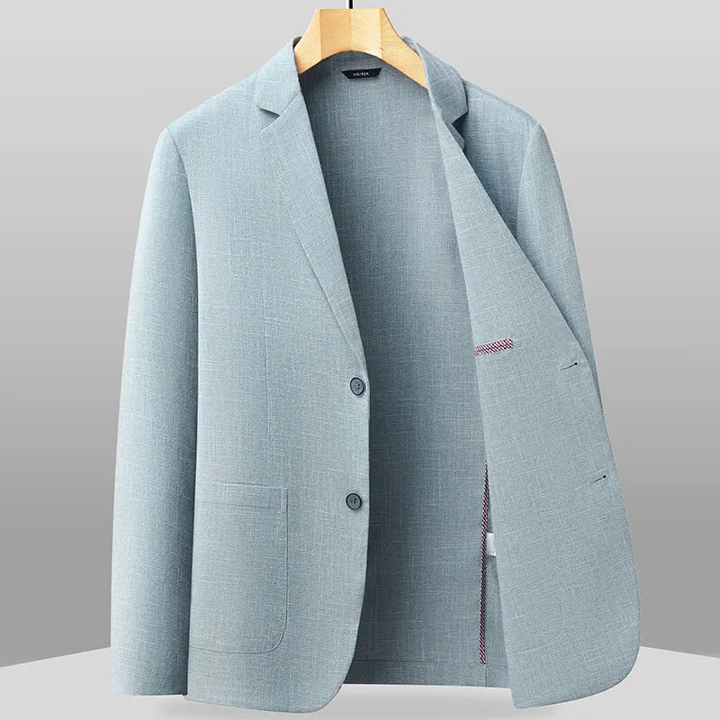 Blazer Summer Men's Fashion Gentleman Korean Version Trendy Performance Banquet Host Casual Ice Silk Sun-protective Clothing