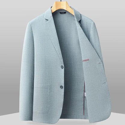 Blazer Summer Men's Fashion Gentleman Korean Version Trendy Performance Banquet Host Casual Ice Silk Sun-protective Clothing