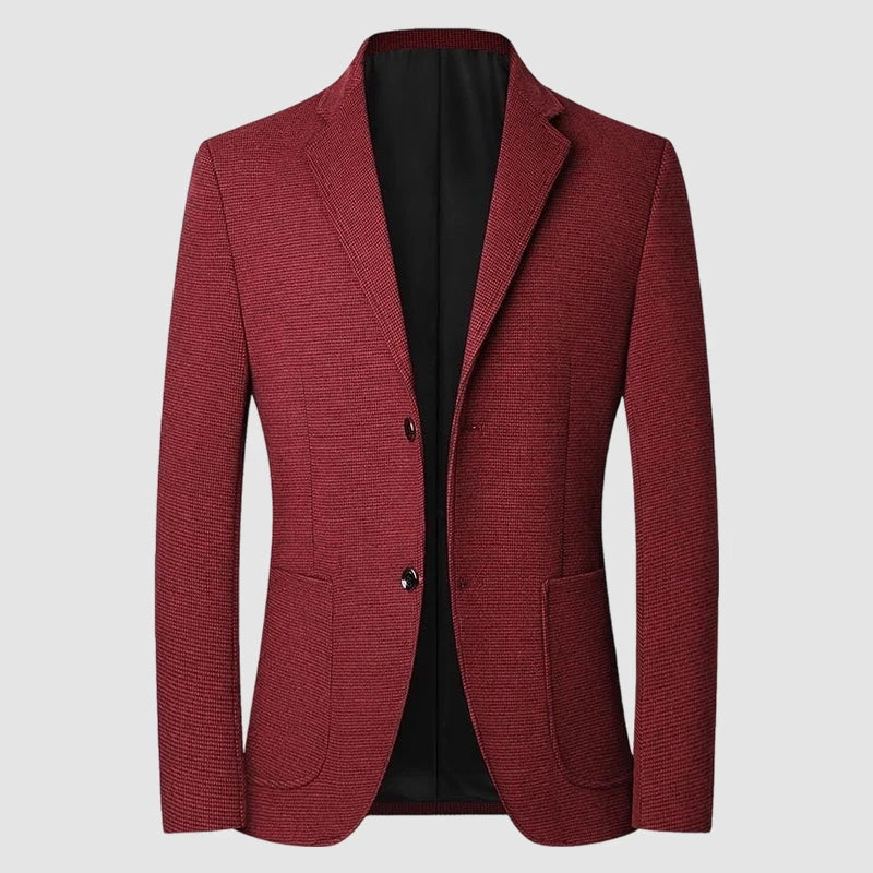 Blazer Men's Fashion Solid Color Wedding Dress Casual Host Gentleman Slim-Fitting Trendy Banquet Versatile Business Blazer