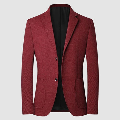 Blazer Men's Fashion Solid Color Wedding Dress Casual Host Gentleman Slim-Fitting Trendy Banquet Versatile Business Blazer