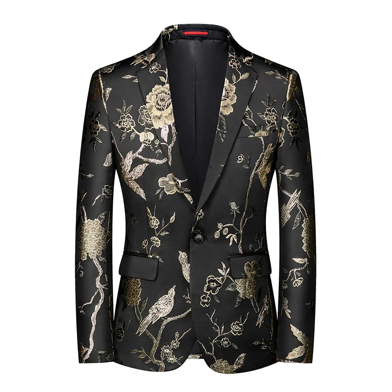 High Quality Men Fashion Handsome Fashion Suit Personality Stage Performance Banquet Business Casual Small Suit  Blazer Mujer
