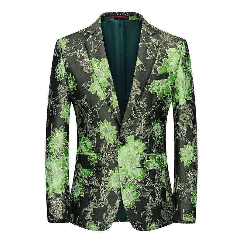 Men's High-Quality Fashion Suit Handsome Personality Stage Performance Banquet Business Casual Wear