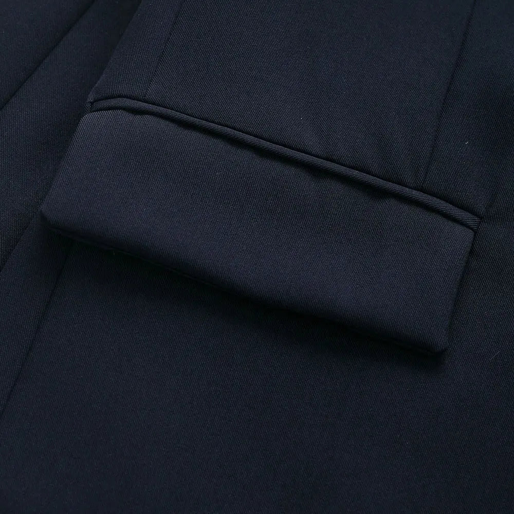 Women's Solid Color Blazer Coat Long Sleeve Front Button Office Wear Casual Chic Outerwear Top
