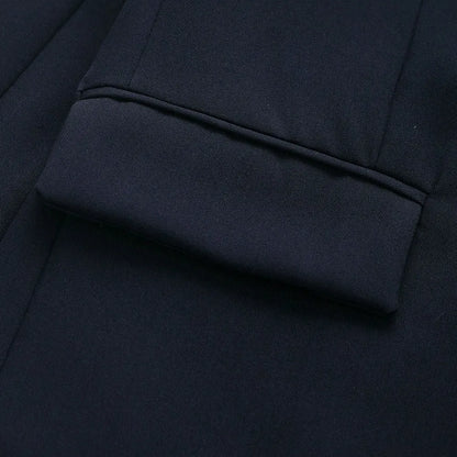 Women's Solid Color Blazer Coat Long Sleeve Front Button Office Wear Casual Chic Outerwear Top