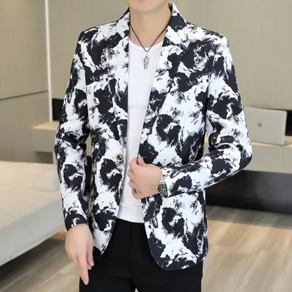Blazer Fashionable Outdoor Travel Trend Slim-fit Gentleman's Youthful Wedding Versatile Host Casual Korean Style Men's Blazer