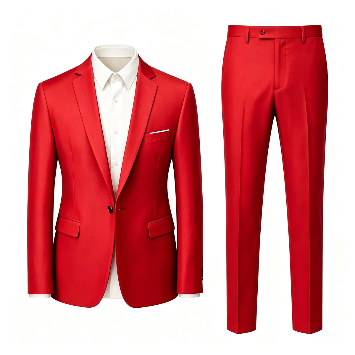 Men's Suit Set Wedding Elegant High Quality Blazer Pants Slim Fit Wrinkle Resistant Business Formal Breathable Durable