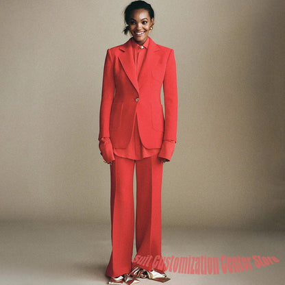 Gorgeous Women's Clothes Two Pieces(Jacket+Pants) Set Elegant Tailoring Blazer for Formal Evening Party Casual Office Outerwears