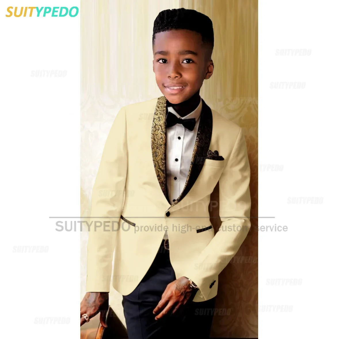 Formal Kid Boy's Suit Graduation Ceremony Host Blazer Pants Outfit Piano Performance Custome Suitable Children Elegant Attire