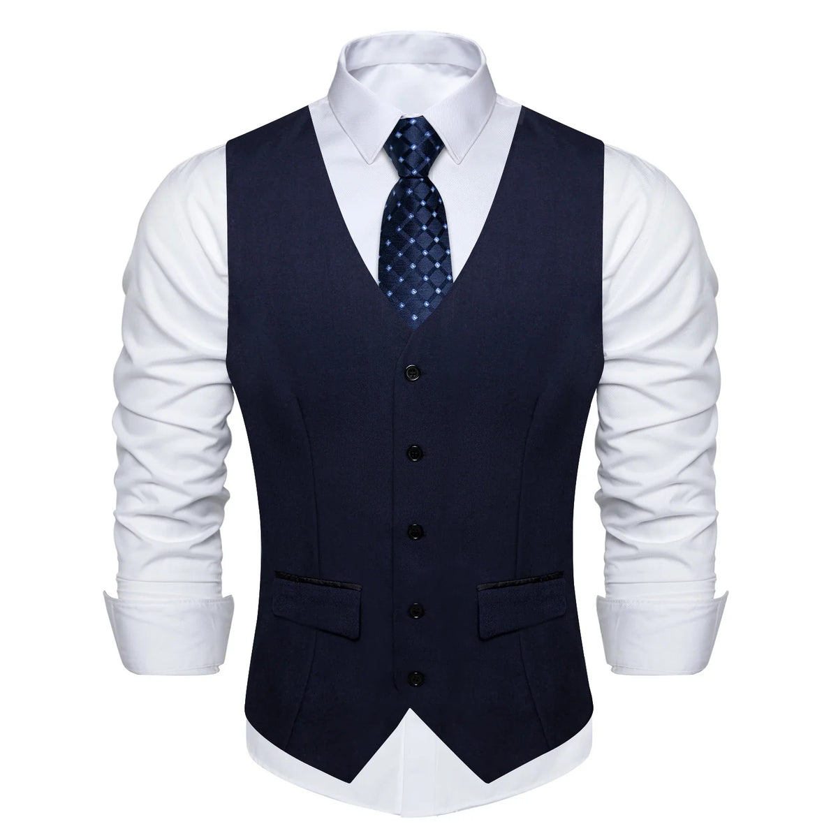 Men's Suit Vest – Solid Formal Waistcoat for Wedding, Party & Business Wear