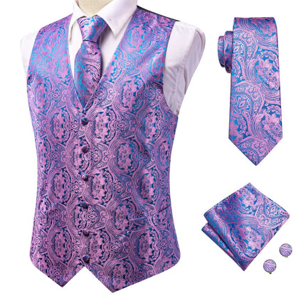 Men's Vest Suit Set – Champagne Gold Paisley Waistcoat for Weddings & Formal Events