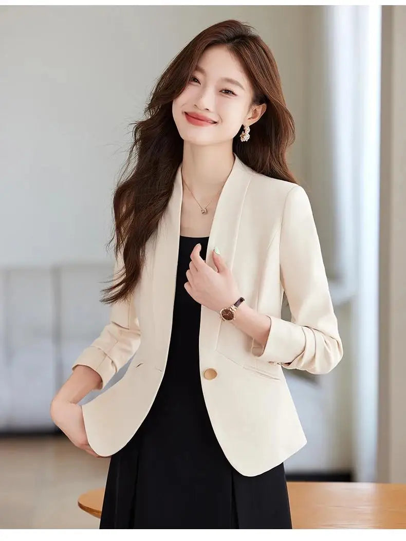 Spring Fashion Slim Fit Blazers Women's Coat Jacket New Autumn Outerwears Elegant Office Lady Casaco Plus Size Veste Femme
