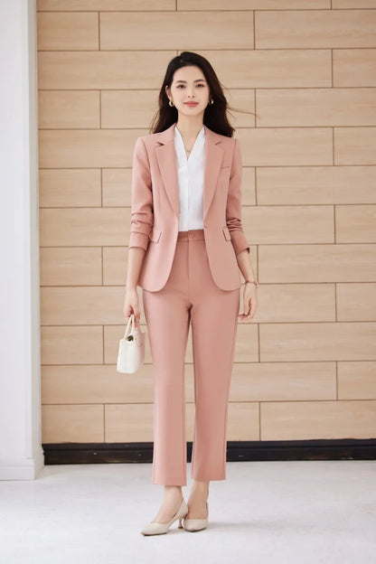 Fashionable professional women's clothing, high-quality two-piece pants + blazer. Exquisite, elegant, comfortable
