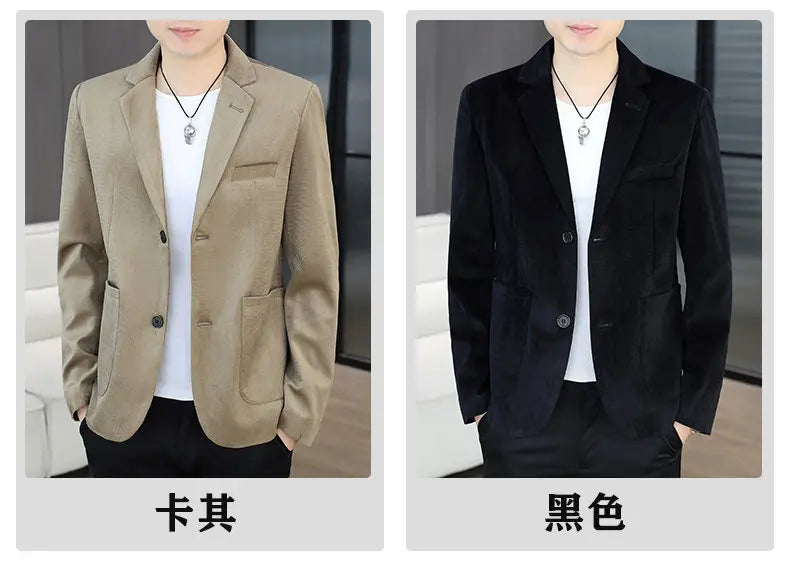 Blazer Men's Fashion Business Gentleman Groom Professional Gentleman Form-fitting Versatile Casual Formal Wear High-end Blazer