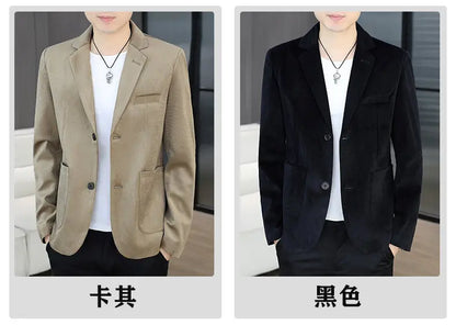 Blazer Men's Fashion Business Gentleman Groom Professional Gentleman Form-fitting Versatile Casual Formal Wear High-end Blazer