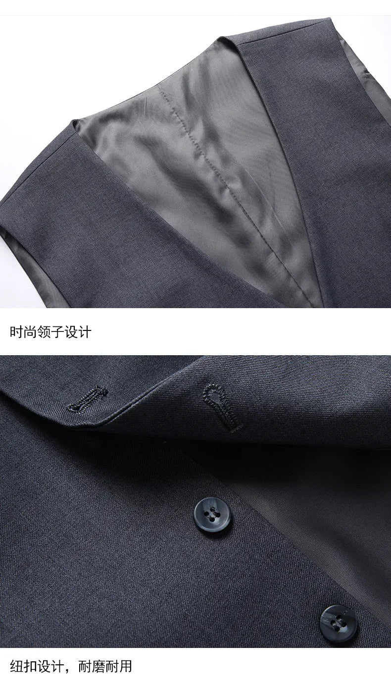 Men's Formal Business Suit – Blazer, Vest & Trousers 2 or 3 Piece Set