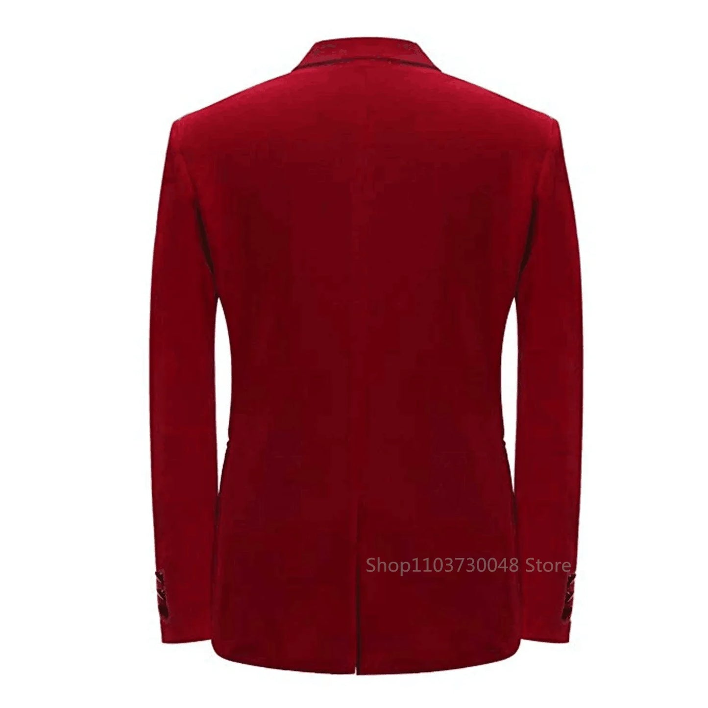 XS-6XL Veste de costume de mariage en velours pour homme, blazer de marié, tenue d'affaires, smoking, veste de cérémonie, fête, croisée, un seul manteau