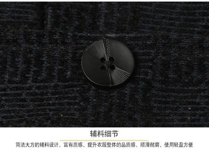 Men's Smart Casual Blazer – Single-Breasted Suit Jacket for Spring & Autumn in Black & Khaki
