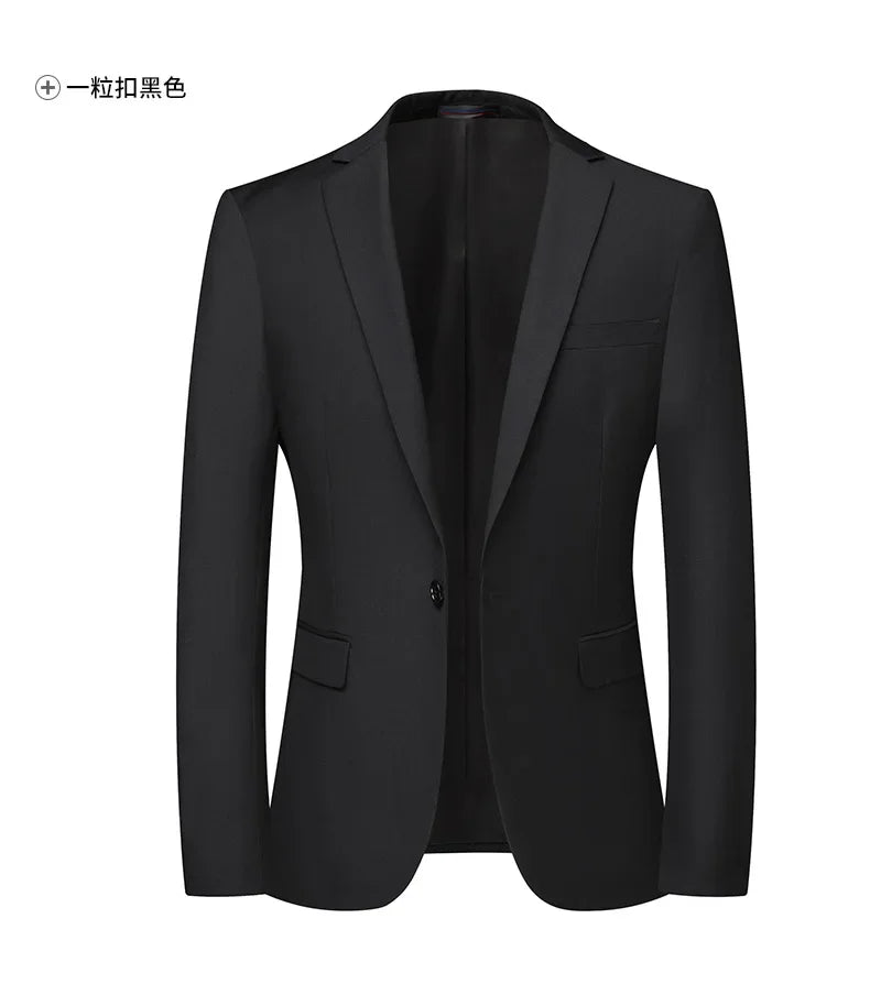 Blazer Fashionable Business Outdoor Gentleman, Trendy Solid Color Men, Formal Casual and Slimming Wedding Host Gentleman Blazer