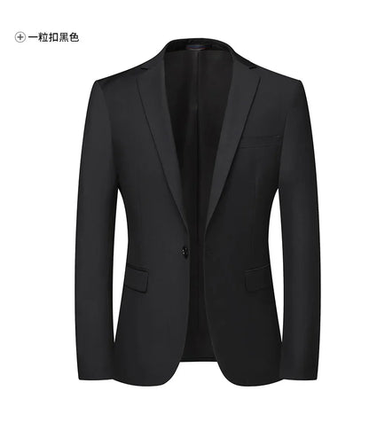 Blazer Fashionable Business Outdoor Gentleman, Trendy Solid Color Men, Formal Casual and Slimming Wedding Host Gentleman Blazer
