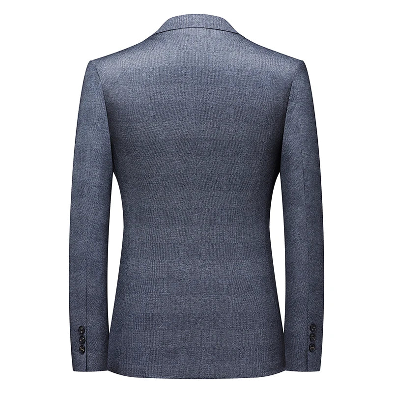Blazer's New Men's Fashionable Business Wedding Banquet Casual Hosting Dress Showcases A High-end Middle-aged Gentleman Blazer