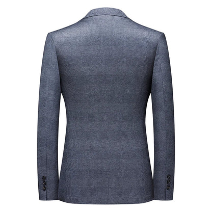 Blazer's New Men's Fashionable Business Wedding Banquet Casual Hosting Dress Showcases A High-end Middle-aged Gentleman Blazer