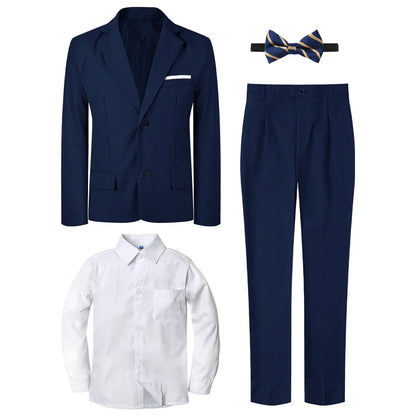 Boys Suits for Wedding Teenager Easter Tuxedo Kids Formal School Performance Photography Birthday Party Halloween Outfit Set