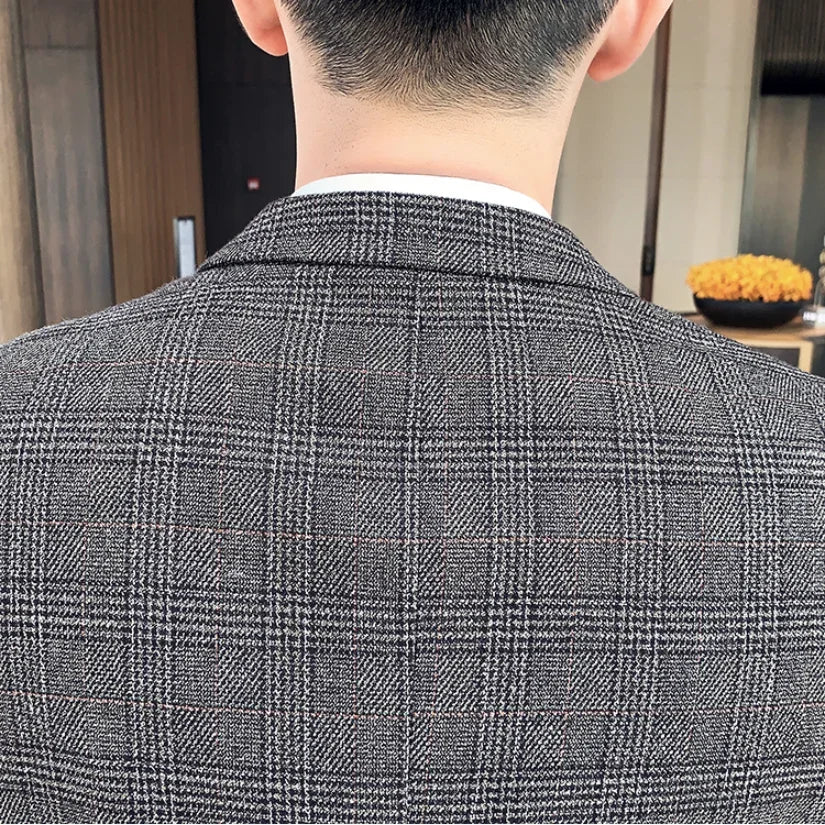 Men's 3-Piece Linen Suit – Smart Casual Big & Tall Formal Set