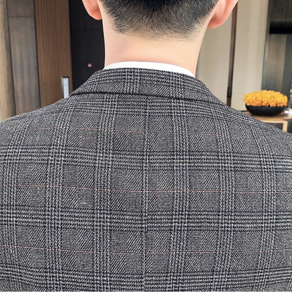Men's 3-Piece Linen Suit – Smart Casual Big & Tall Formal Set