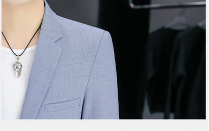 Blazer Men's Fashion Business Gentleman Groom Professional Gentleman Form-fitting Versatile Casual Formal Wear High-end Blazer