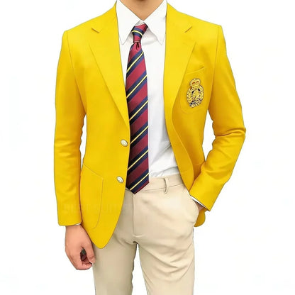 1 Piece Formal Wedding Business Coat Top Men Two Buttons Notch Lapel Jacket Smart Casual Slim Fit Suit Blazer for Prom Party