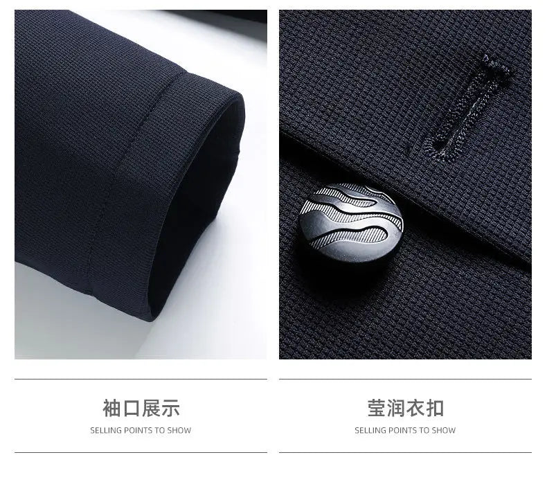 Seamless Adhesive Thin Style Blazer Fashionable Outdoor Travel, Camping, Wedding, Men's Slim-fit Casual Wear, Breathable Blazer