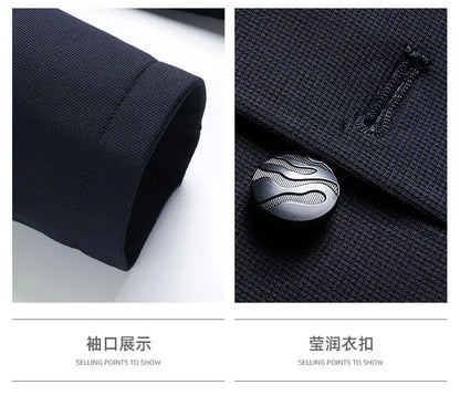 Seamless Adhesive Thin Style Blazer Fashionable Outdoor Travel, Camping, Wedding, Men's Slim-fit Casual Wear, Breathable Blazer