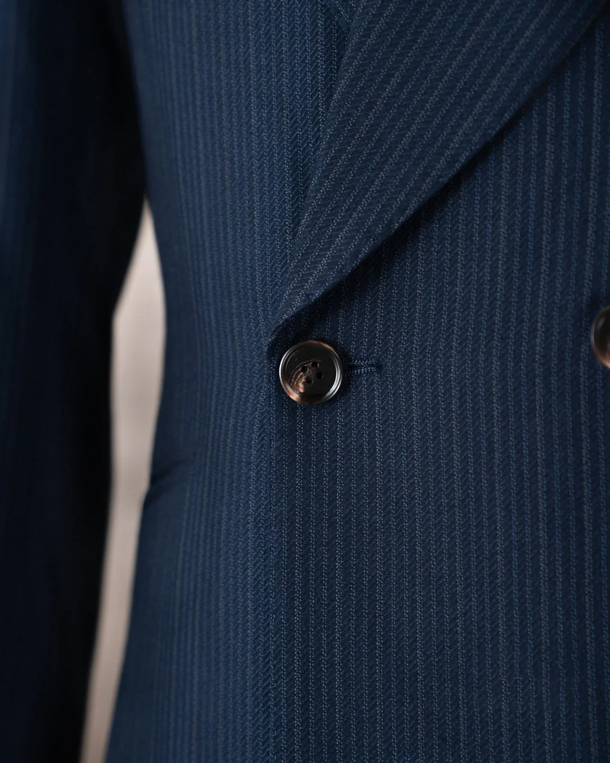 Men's Suit 2 Pieces Blazer Pants Pinstripe Single Breasted Sheer Lapel Business Slim Fit Formal Wedding Groom Costume Homm