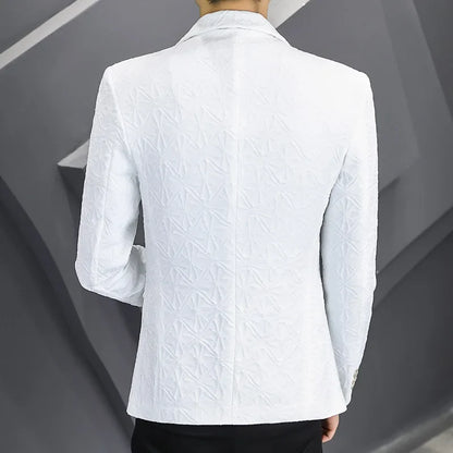 Blazer Men's Fashion Outdoor Travel Gentleman Wedding Slimming Business Versatile Trendy Casual Korean-style Formal Wear Blazer