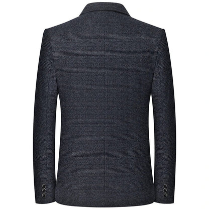 Men's Retro Plaid Suit 2025 High Quality Spring Autumn Leisure Fashion Handsome Business Ironing Top Coat