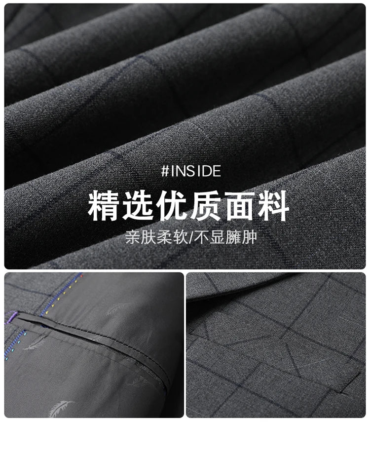 Fashionable Middle-Aged Large Size Suit XL-9XL Handsome Banquet High Quality Business Casual Loose Fit Jacket for plus Size Men