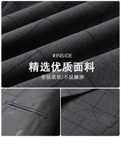 Fashionable Middle-Aged Large Size Suit XL-9XL Handsome Banquet High Quality Business Casual Loose Fit Jacket for plus Size Men