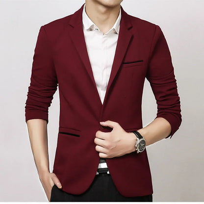 New Mens Casual Blazers Autumn Spring Fashion Slim Suit Jacket Men Blazer Masculino Clothing Vetement Homme 5XL A2F1415