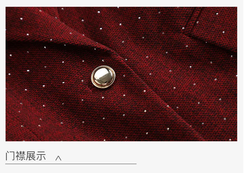 Fashion Women Suits 2024 New Autumn Winter Temprament Business Formal Slim Blazer And Flare Pants Office Ladies Work Wear