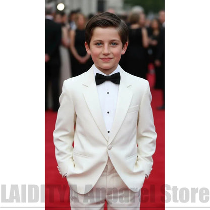 Fashion Boys Two Piece Suit Notch Lapel One Button Tuxedo Kids Wedding Page Boy Gala Evening Birthday Formal Party Outfit