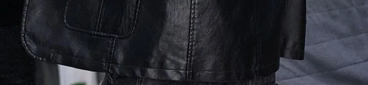 Men's Faux Leather Blazer Jacket Autumn Winter Warm Fleece Lined Casual Versatile Outerwear