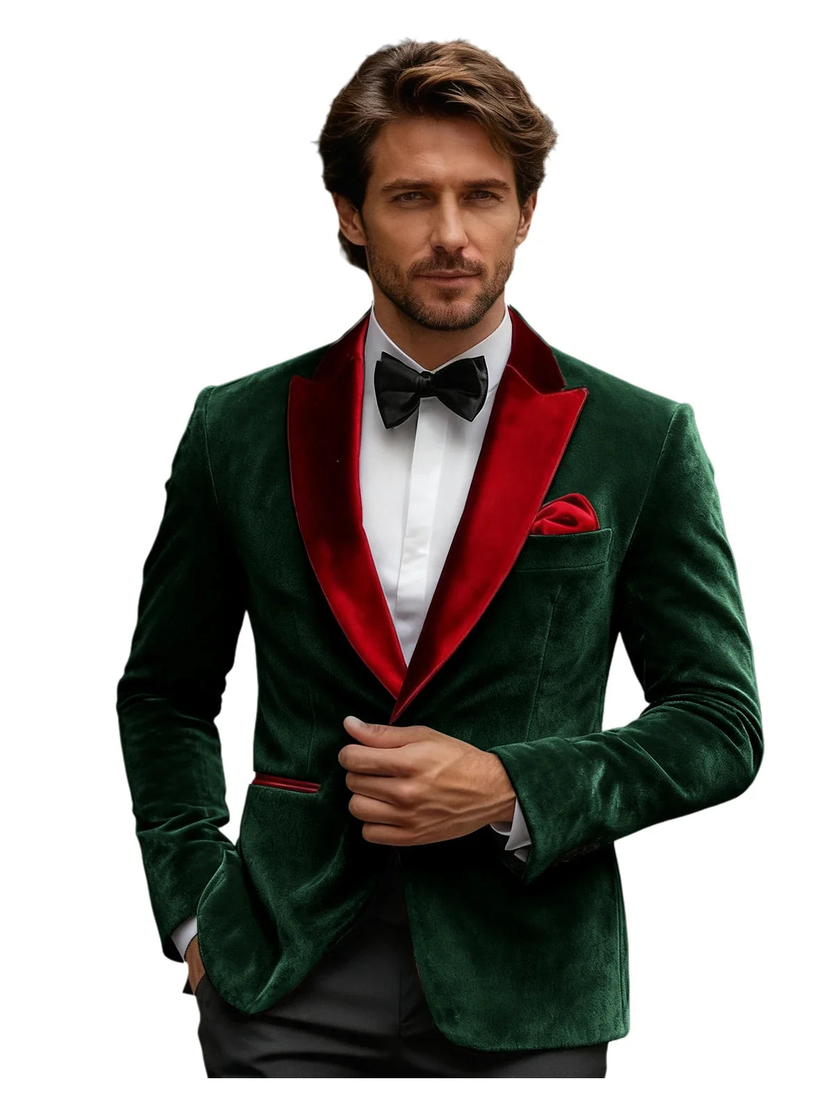 Luxury Burgundy Velvet Men's Blazer Suits Single Breasted Black Shawl Lapel Slim Fit Men Sport Coats Formal Wedding Groom Jacket