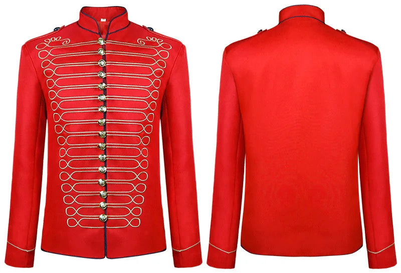 Blazer - Men's Medieval Revival Banquet Formal Wear Studio Wedding Performance Costume Drummer Costume Halloween Fashion Casual