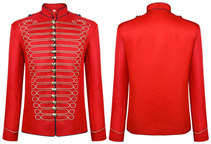 Blazer - Men's Medieval Revival Banquet Formal Wear Studio Wedding Performance Costume Drummer Costume Halloween Fashion Casual